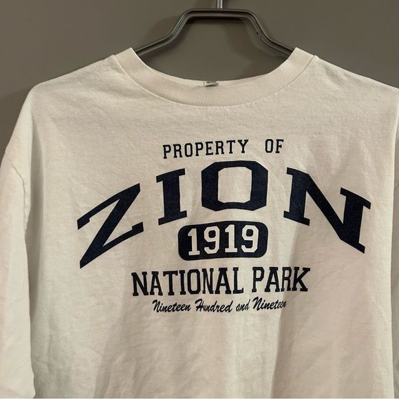 90s streetwear/gorpcore Oversized White Zion Long sleeves y2k Pullover - Picture 7 of 7